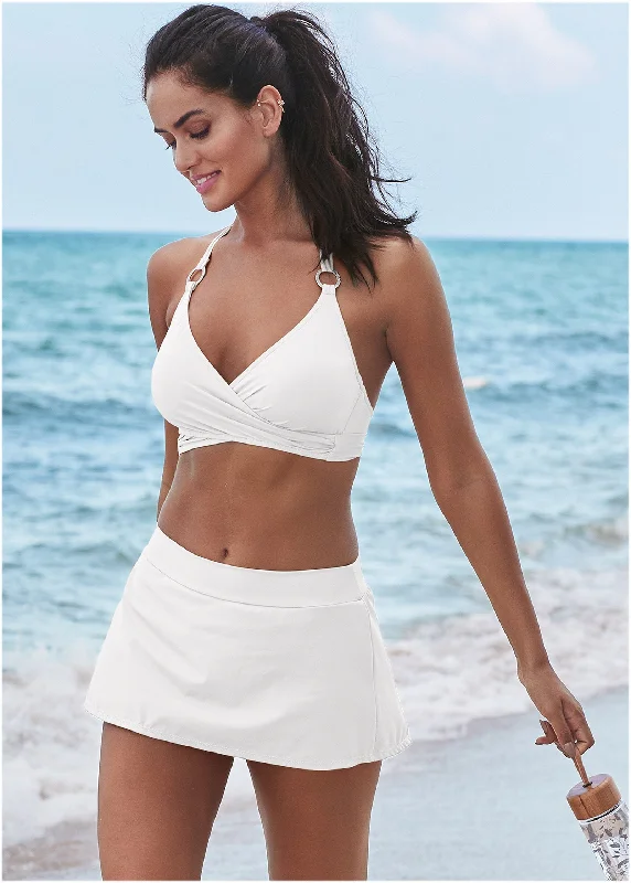 women's handmade dressesAruba Swim Skirt - Pearl White