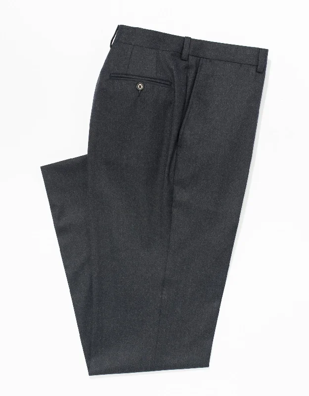 women's chiffon dressesCHARCOAL WOOL FLANNEL TROUSERS