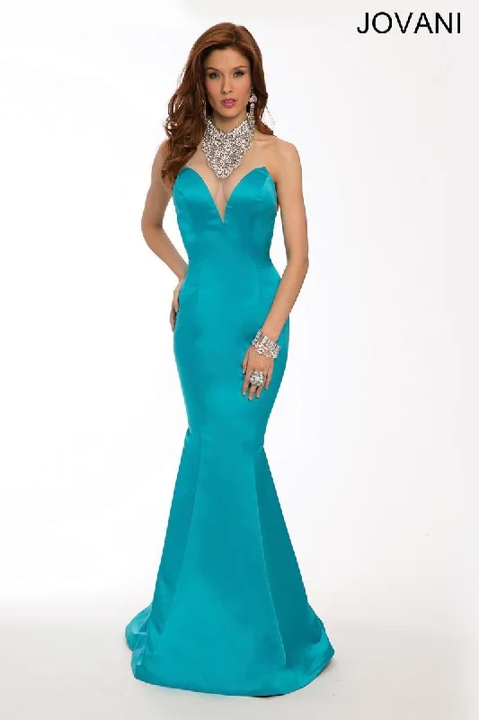 women's statement dressesJovani 22735 Halter Mermaid Long Prom Dress