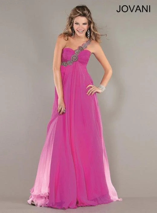 women's vacation dressesJovani 159204 Prom Long One Shoulder Formal Dress