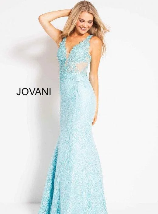 women's plus-size dressesJovani 47561 Prom Long Sleeveless Formal Lace Dress