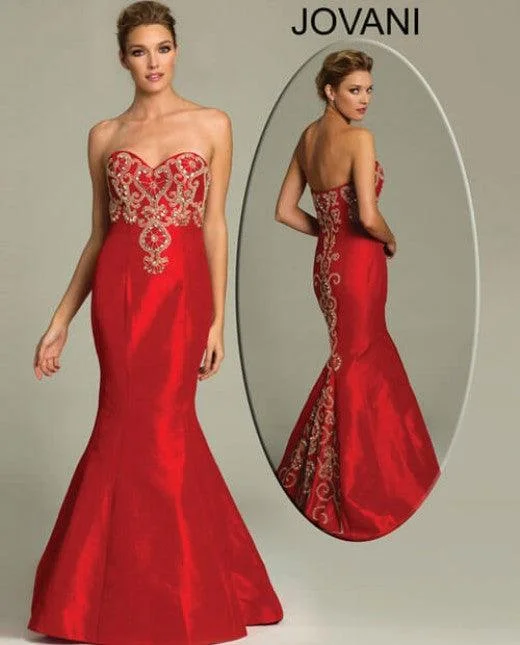 women's sheath dressesJovani 77831 Prom Strapless Long Formal Mermaid Gown