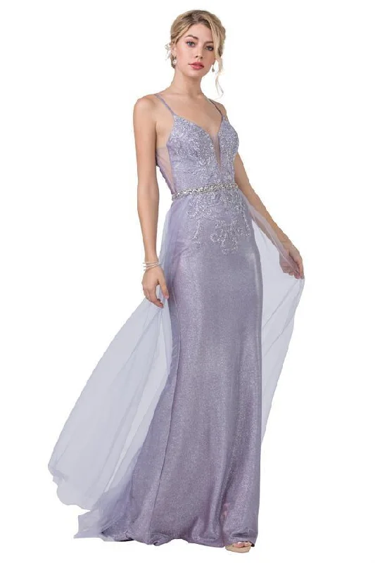 women's boho dressesLong Formal Spaghetti Straps Glitter Knit Prom Gown