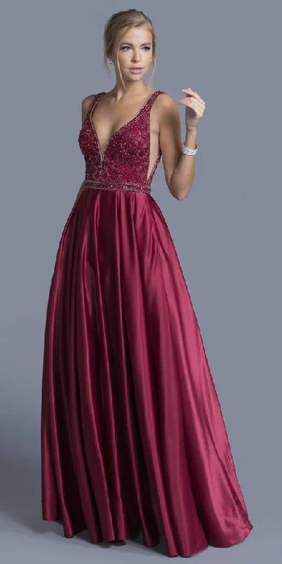 women's glam dressesLong Sleeveless Prom Dress Sale