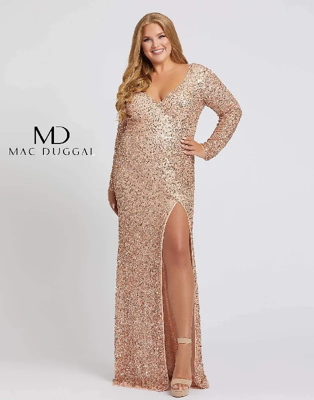 women's halter dressesMac Duggal Long Plus Size Prom Dress Sale