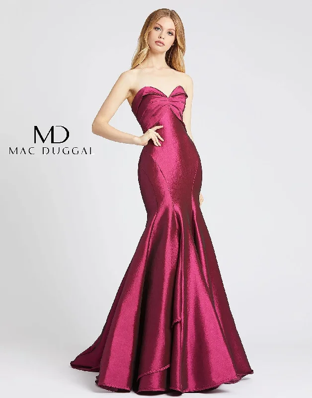 women's flowy dressesMac Duggal 12110 Long Prom Strapless Trumpet Gown