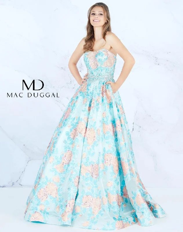 women's limited-edition dressesMac Duggal 66885 Prom Long Strapless Ball Gown