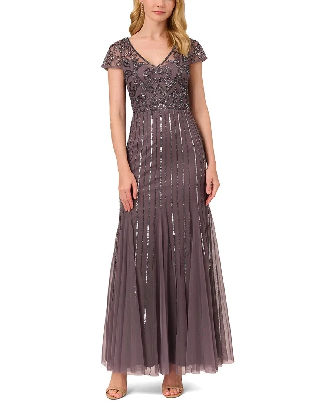 women's custom dressesAdrianna Papell Lace Embellished Gown