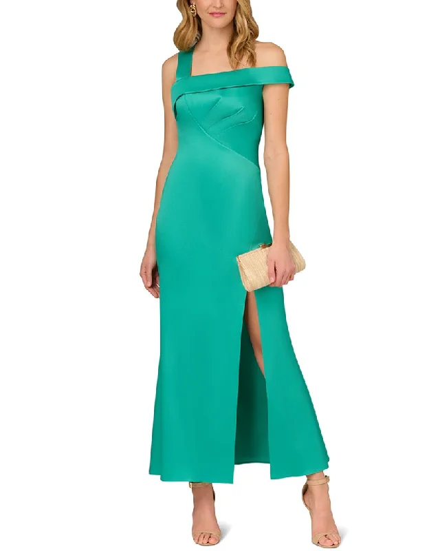 women's satin dressesAidan Mattox Stretch Mikado Mermaid Gown