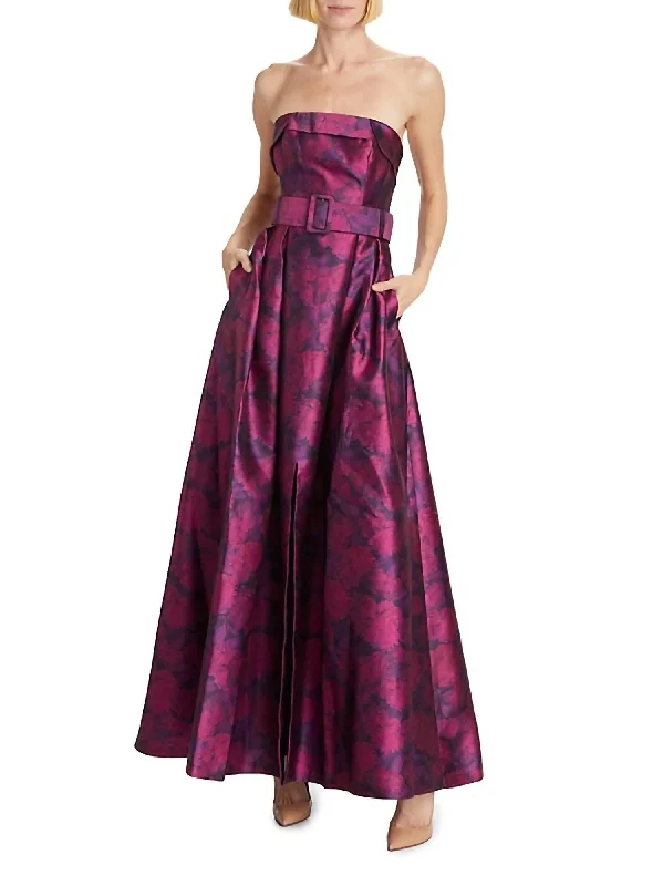 women's mother of the bride dressesBrielle Gown In Magenta Bloom