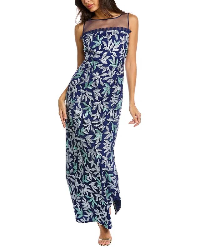 women's petite dressesJS Collections Leighton Illusion Gown