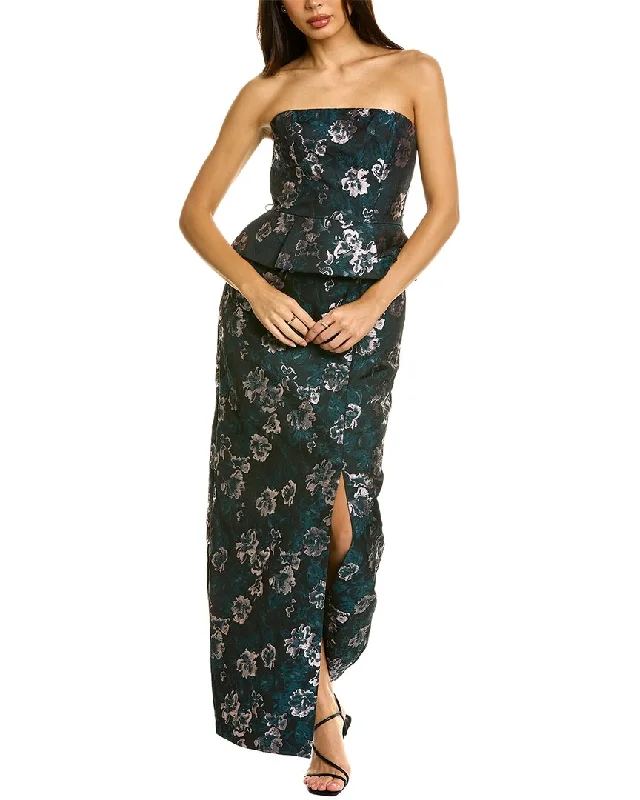 women's breathable dressesKay Unger Astrid Column Gown