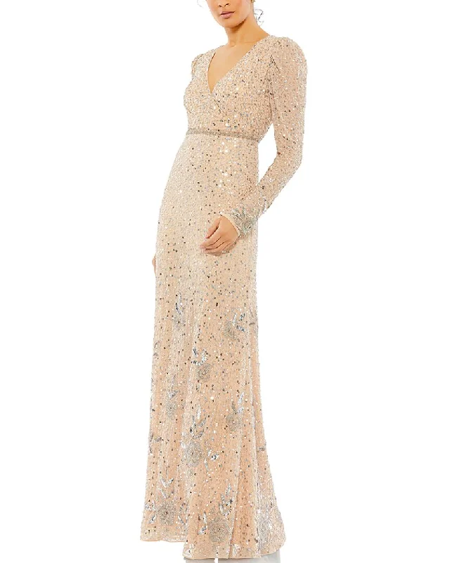 women's apple-shaped body dressesMac Duggal Gown