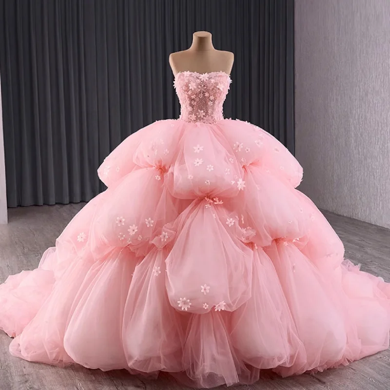 women's club dressesPuffy Skirt Ball Gown Pink Quinceanera Dress for Special Occasion