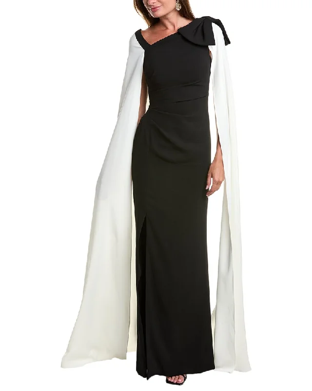 women's empire-line dressesTeri Jon by Rickie Freeman Cape Sleeve Column Gown