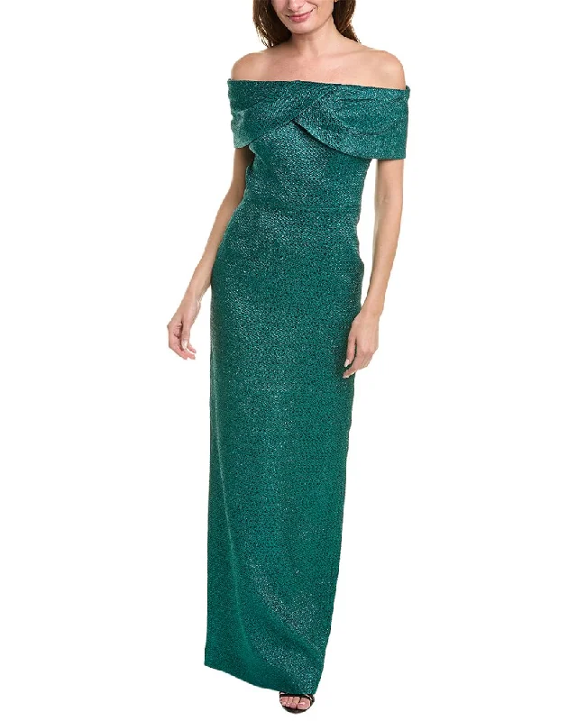 women's easy-to-wear dressesTeri Jon by Rickie Freeman Off-The-Shoulder Gown