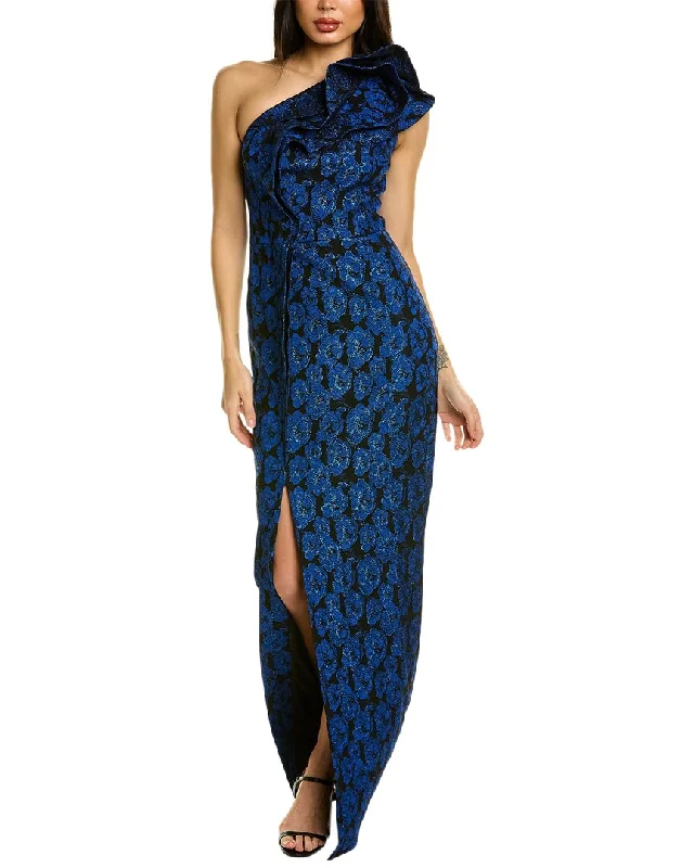 women's spaghetti strap dressesTeri Jon by Rickie Freeman One-Shoulder Gown