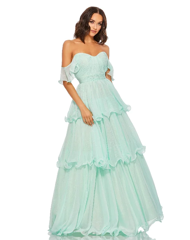 women's affordable dressesTiered Chiffon Ball Gown